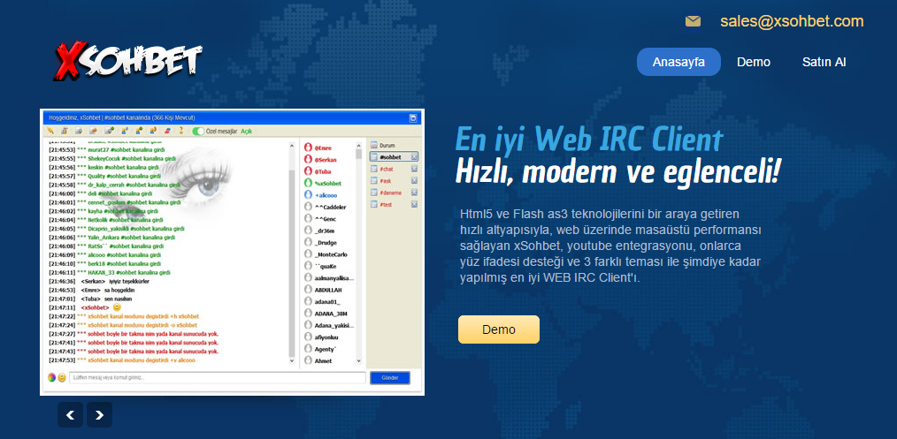 xSohbet v1.6 WebSocket Upgrade